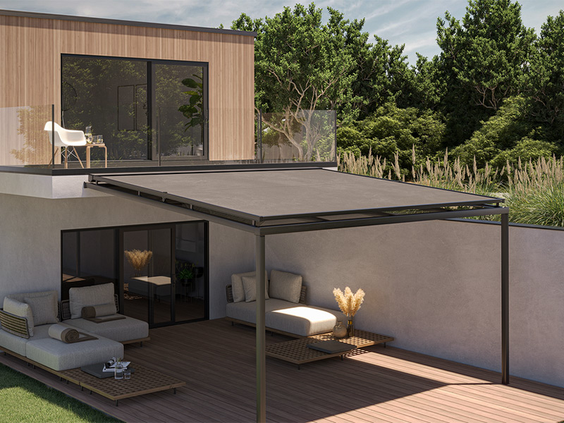 Aufglas-Markise für Ihr Terrassendach von ROLLO-mat®